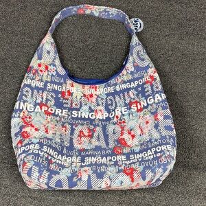 Robin Ruth Singapore Floral Blue Shoulder Bag